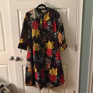 Vibrant Floral Long Sleeve Zuri Dress